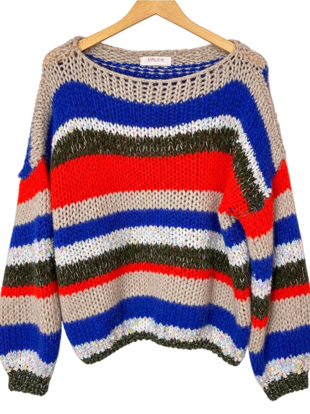 Emilie K Striped Chunky Knit Sweater - Multicolor